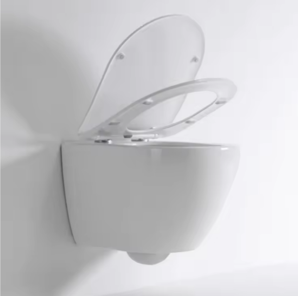 BF2418 WC Sospeso Tondo – Design Moderno, Chiusura Ammortizzata, Risparmio Idrico