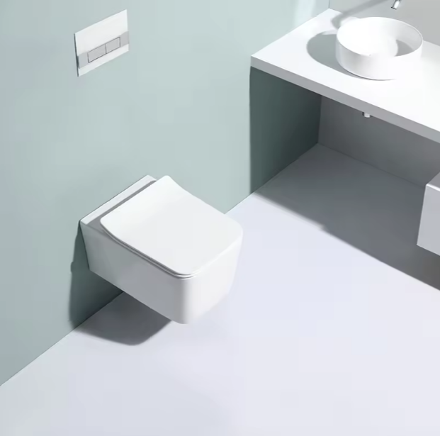 BF2467A Sleek Wall Hung Toilet – Space-Saving, Silent Dual Flush, Modern Ceramic WC