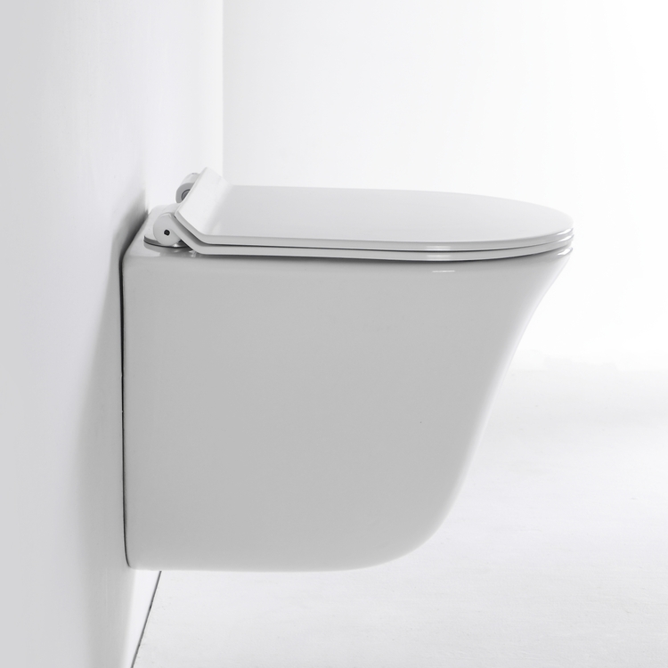 BF2441A Rimless Wall Hung Toilet 470mm Ceramic Washdown WC with UF Seat