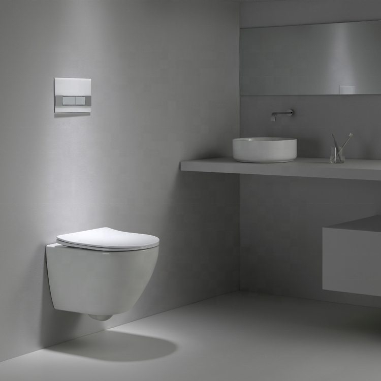 BF2418A Modern Vortex Wall Hung Ceramic Toilet with Quiet Washdown Flush