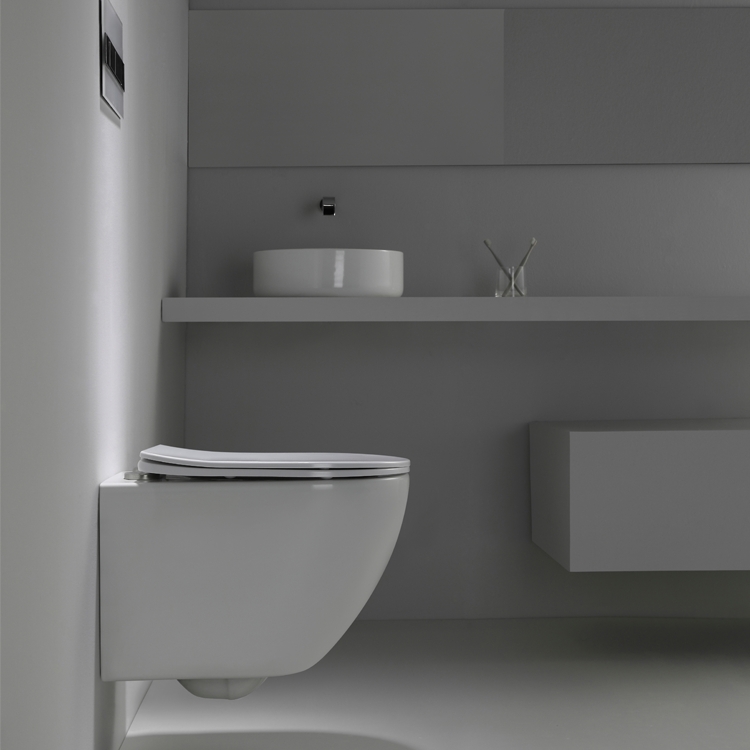 BF2418A Modern Vortex Wall Hung Ceramic Toilet with Quiet Washdown Flush