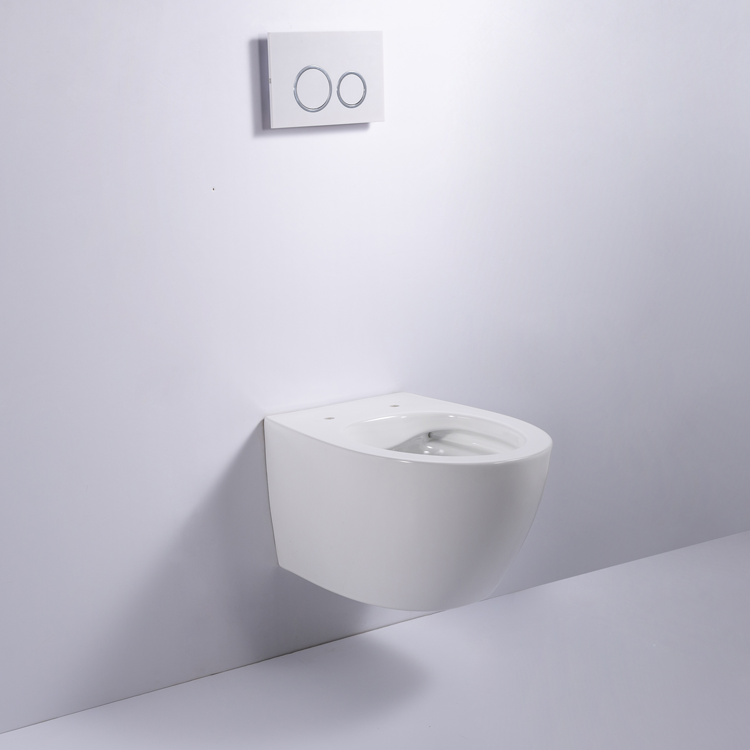 BF2375D Wall-Hung Rimless Ceramic Toilet with Dual Flush System