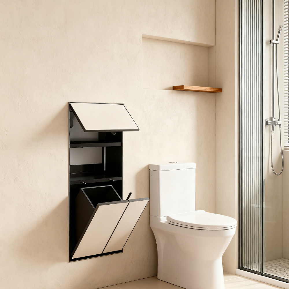Multi-Functional Tileable Stainless Steel Recessed Bathroom Niche