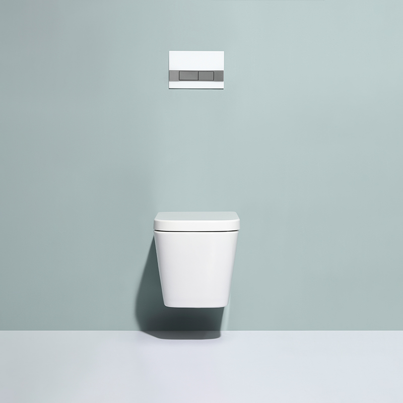 BF2470 Rimless Wall Hung Toilet 515×340×350mm 3/6L Washdown Ceramic WC with Soft-Close UF Seat