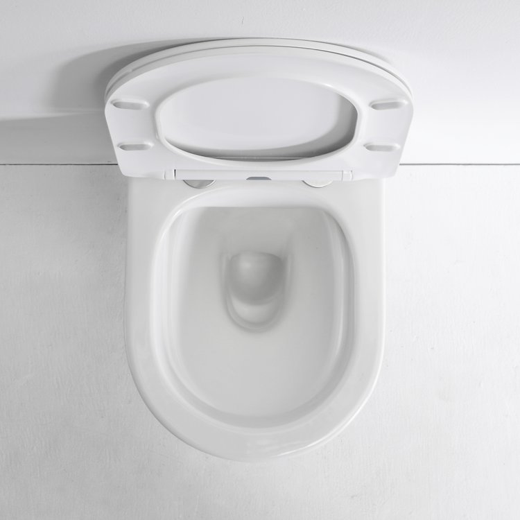 Rimless Wall Hung Toilet BF2441A – Glossy White Ceramic, Dual Flush, CE Certified