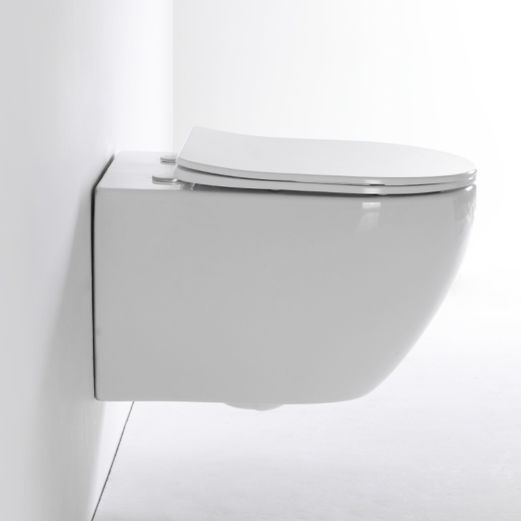 2416E Wall-Hung Toilet – Ultra-Quiet, Rimless, Compact Ceramic WC