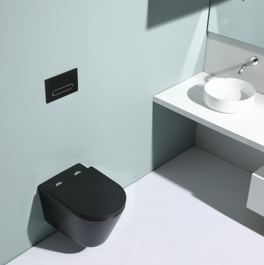 BF2390E-Matt Wall Hung Ceramic Toilet with New Vortex Washing 3–4.5L