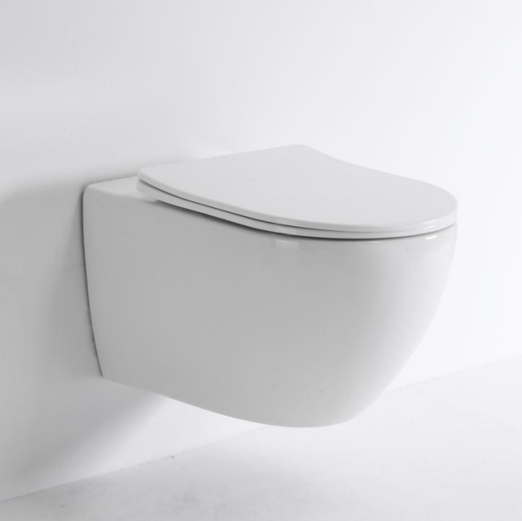 2416E Wall-Hung Toilet – Ultra-Quiet, Rimless, Compact Ceramic WC