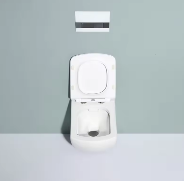 Inodoro suspendido moderno de cerámica modelo 2496 – diseño minimalista y eficiente