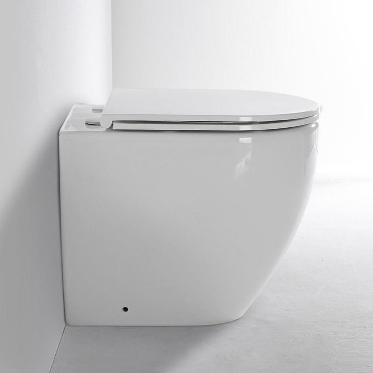 BF2518 Rimless Back To Wall Toilet Ceramic Washdown WC with Soft Close UF Seat