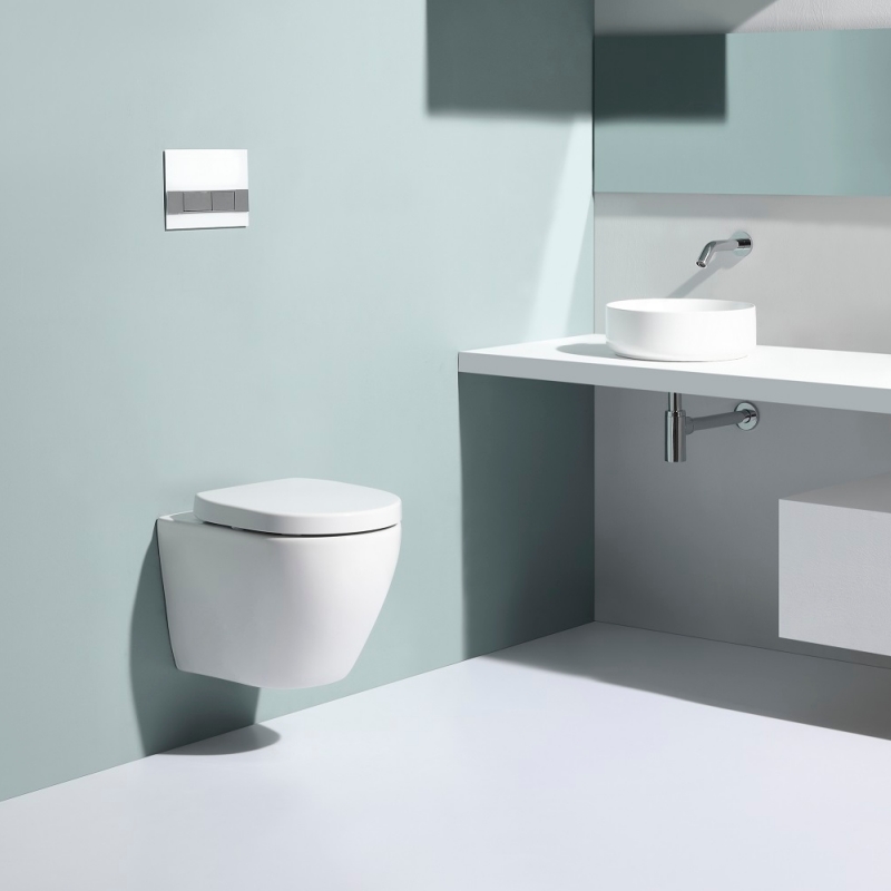 Rimless Wall Hung Toilet with Concealed Cistern BF2412 & BF3003GC Washdown Ceramic WC