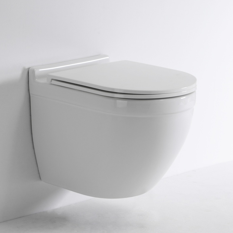 BF2442D Rimless Wall Hung Toilet 520mm Ceramic Washdown WC with Nano Coating