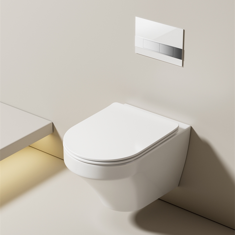 Modern Wall Hung Toilet with Vortex Flush BF2462E Ceramic Bathroom WC