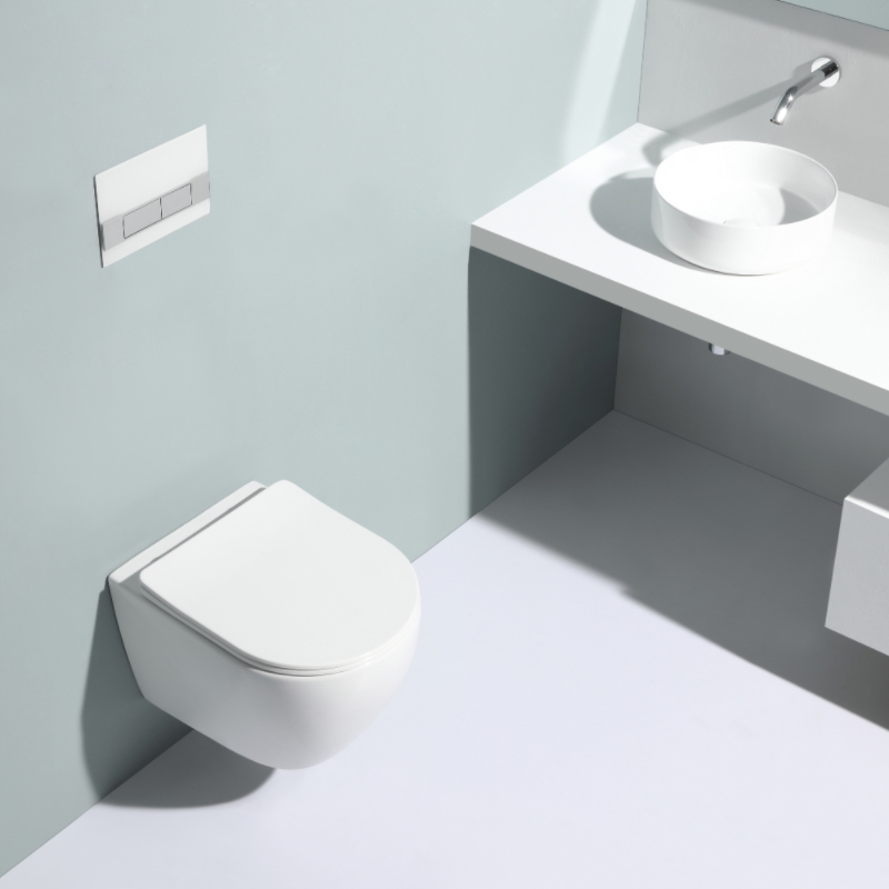Modern Wall Hung Toilet Ceramic Rimless Silent Flush WC BF2379
