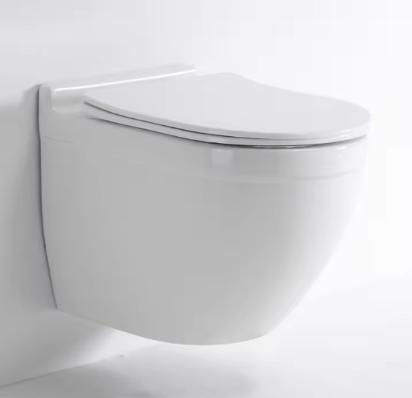 Nástěnná toaleta BF2417D – Tichý závěsný WC s bezokrajovým designem a úsporným splachováním