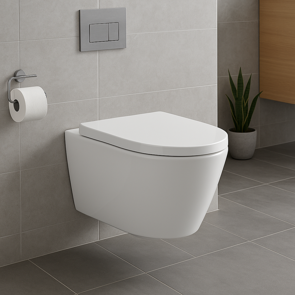 Modern Wall Hung Toilet – Space-Saving, Quiet Flush, Ceramic Design