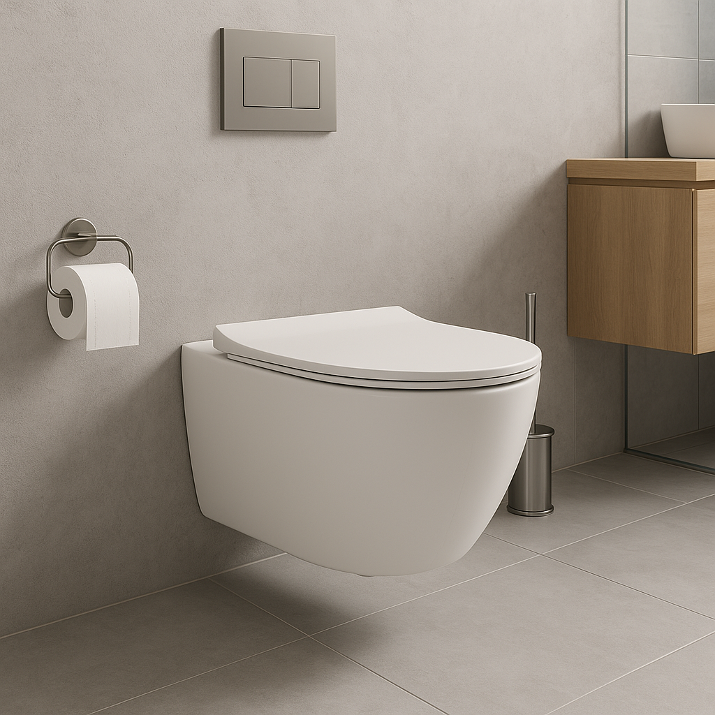 Modern Wall Hung Toilet – Space-Saving, Quiet Flush, Ceramic Design