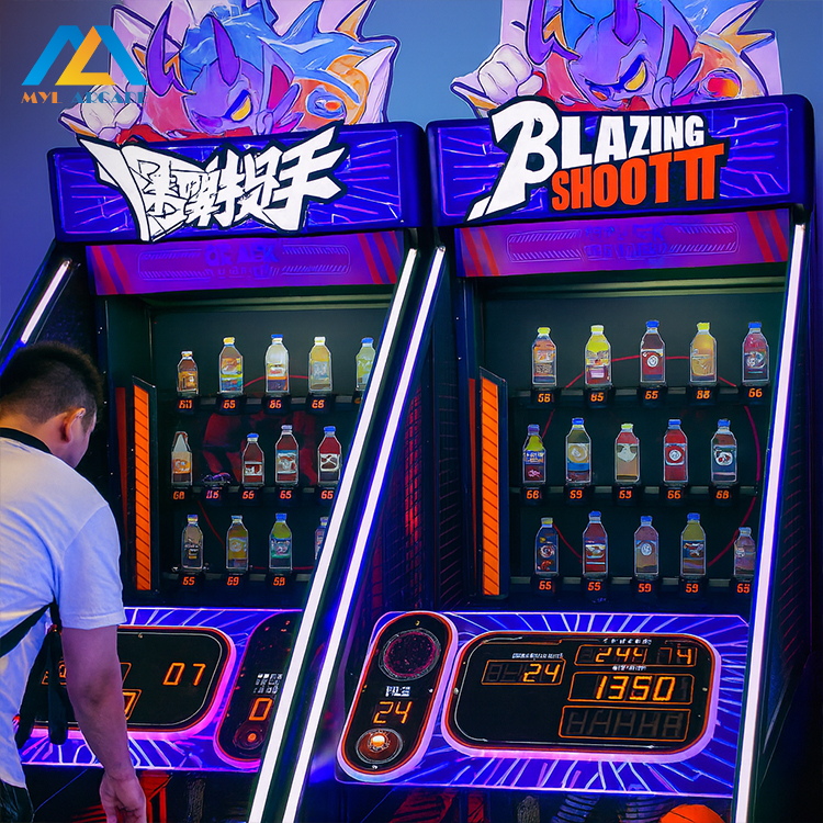 Digital Score Bottle Knockdown Arcade Machines for Group Play ...