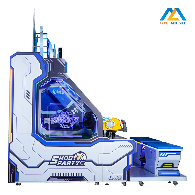 Shot Party Large Sci-fi Shooting Arcade Machine | 4-Player Interactive Game Center Equipment | MYL ARCADE 2024 New