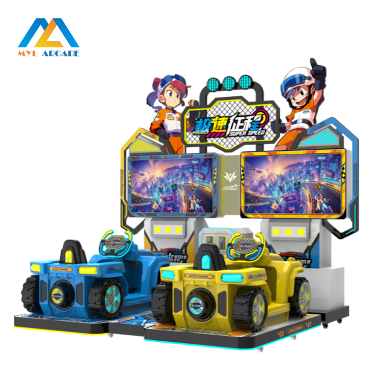 Super Speed Racing Arcade Machine 2 Player Coin Operated Racing Simulator