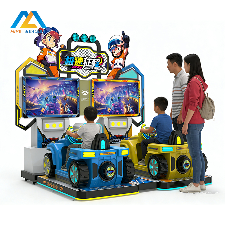 Super Speed Racing Arcade Machine 2 Player Coin Operated Racing Simulator