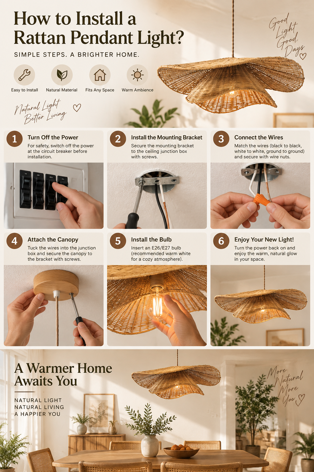 Common Rattan Pendant Light Installation Mistakes and How to Avoid Them