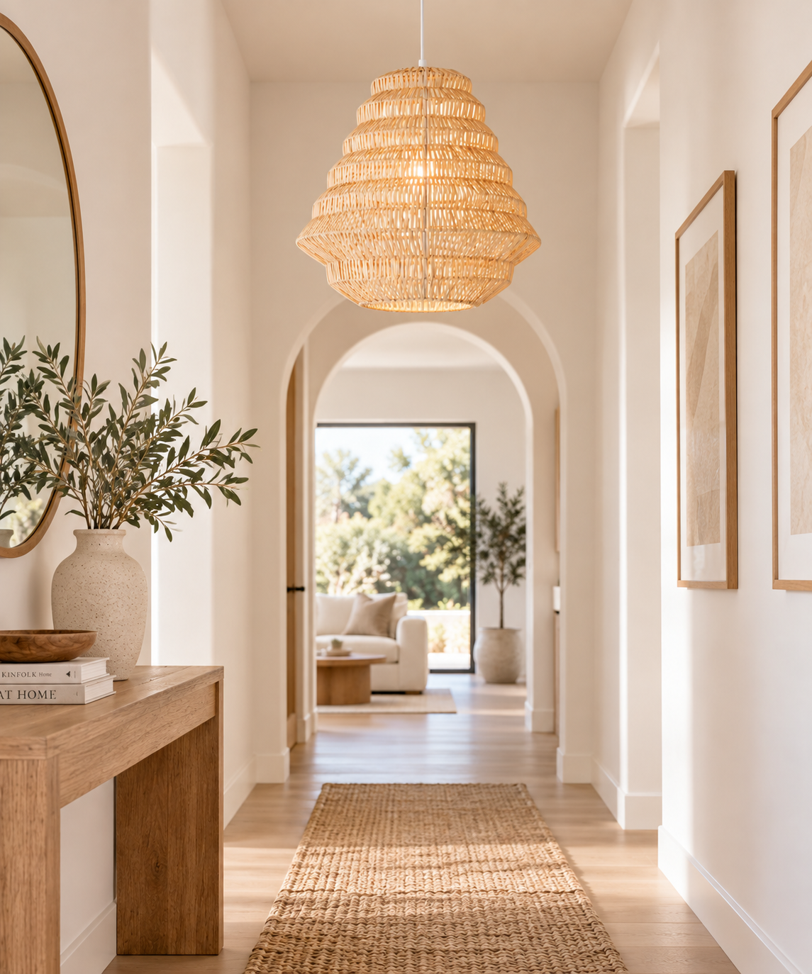 Tiered Pagoda Hand Woven Rattan Pendant Light for Hotel Resort & FF&E Projects