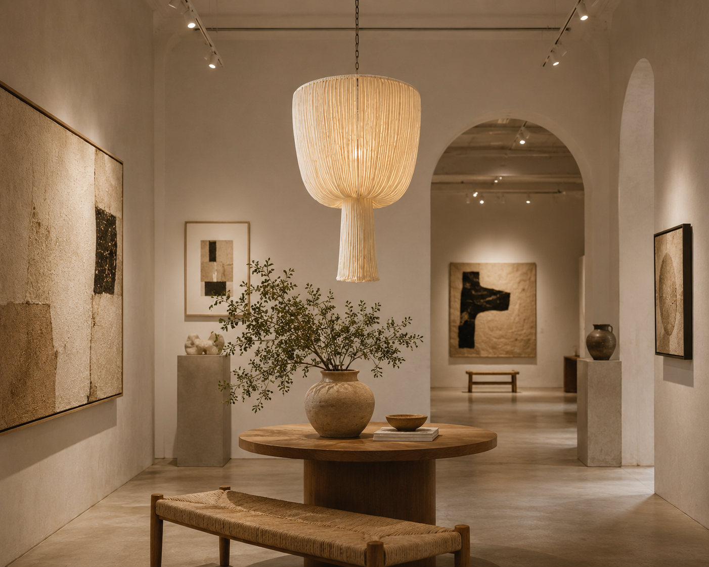 Handwoven Cotton Rope Pendant Lamp – Boho Commercial Chandelier for Hospitality & Interior Projects