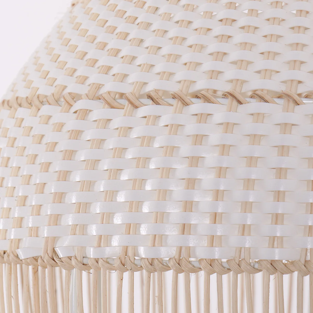 Elegant Handwoven Boho Rattan Pendant Light Basket Shape Warm Ambient Hanging Lamp