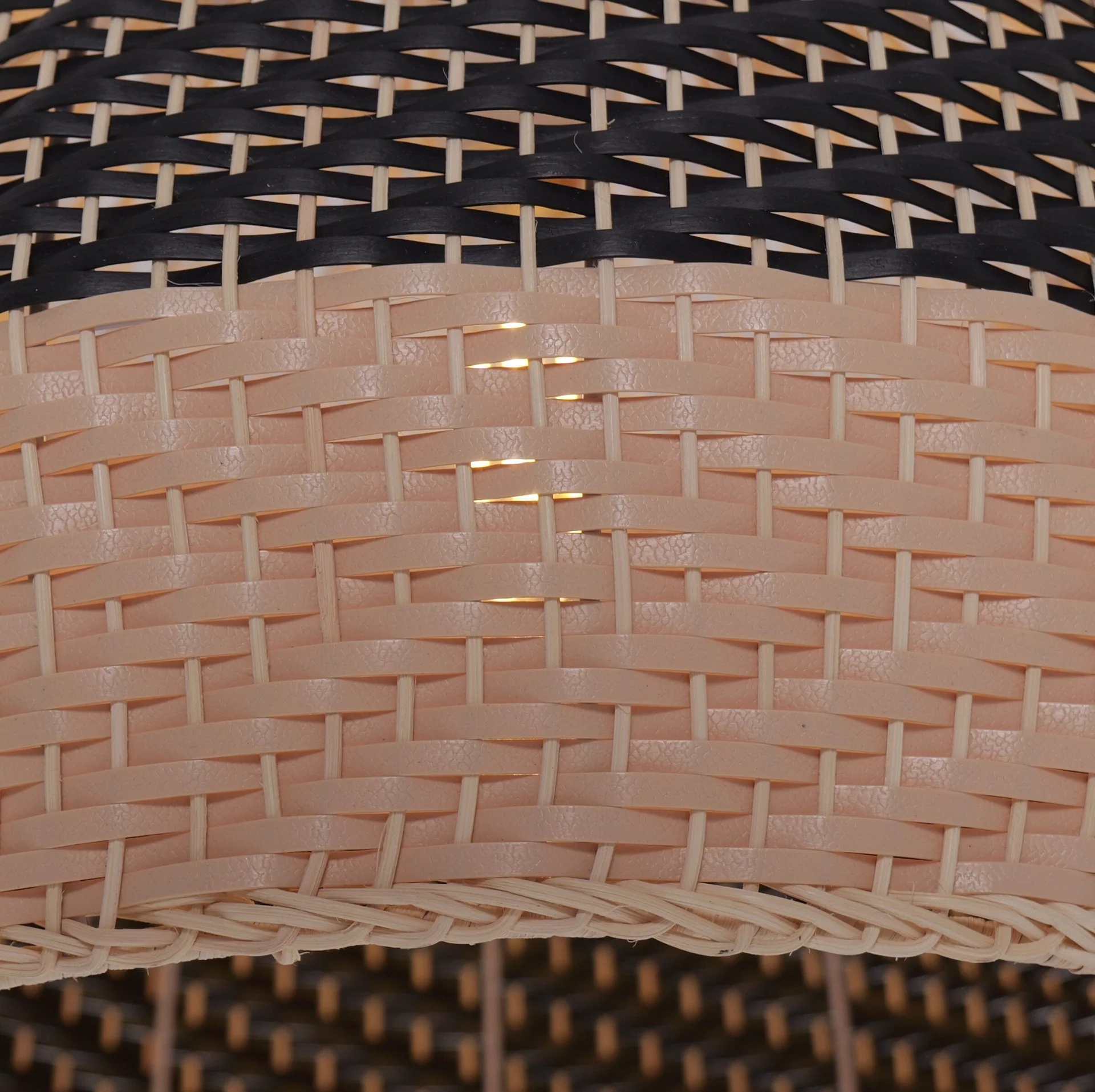 Handwoven Rattan Pendant Light Boho Wicker Hanging Lamp Shade