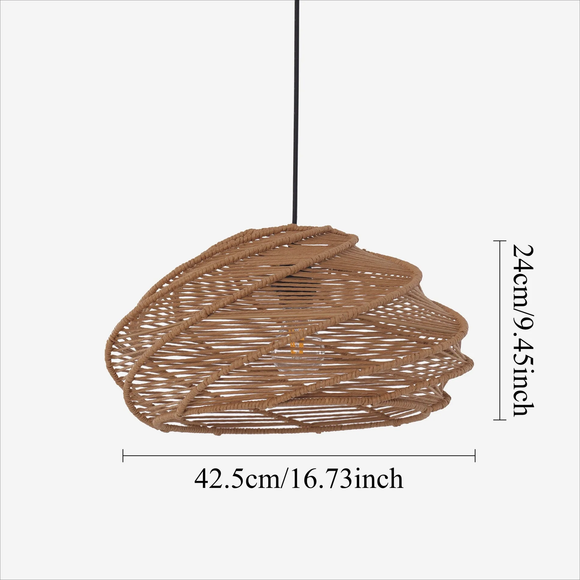 Modern Handwoven Rattan Pendant Light for Resort & Outdoor Dining Spaces