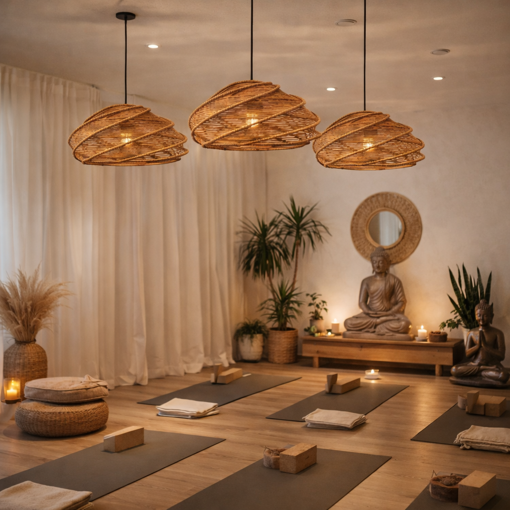 Modern Handwoven Rattan Pendant Light for Resort & Outdoor Dining Spaces