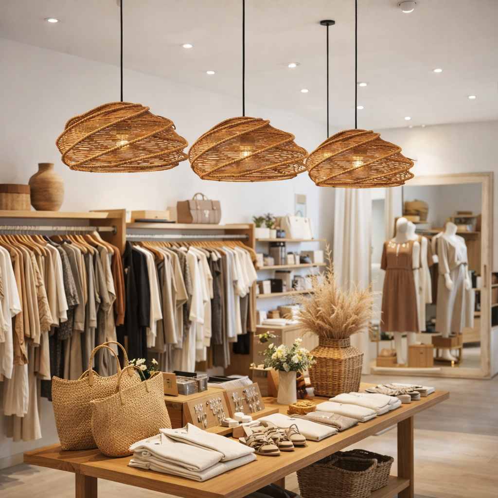 Modern Handwoven Rattan Pendant Light for Resort & Outdoor Dining Spaces