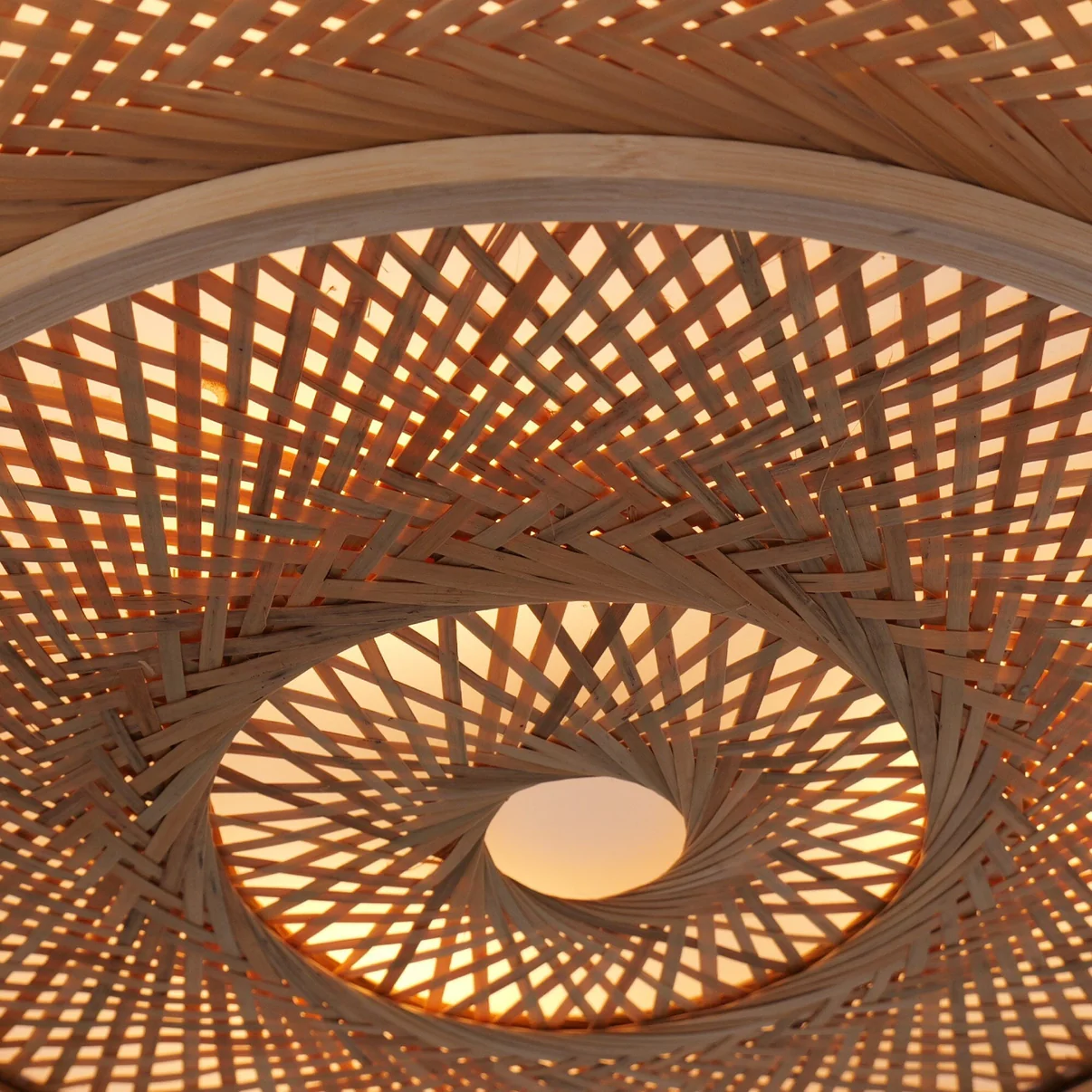 Premium Handwoven Natural Bamboo Pendant Light for Hospitality & Commercial Projects