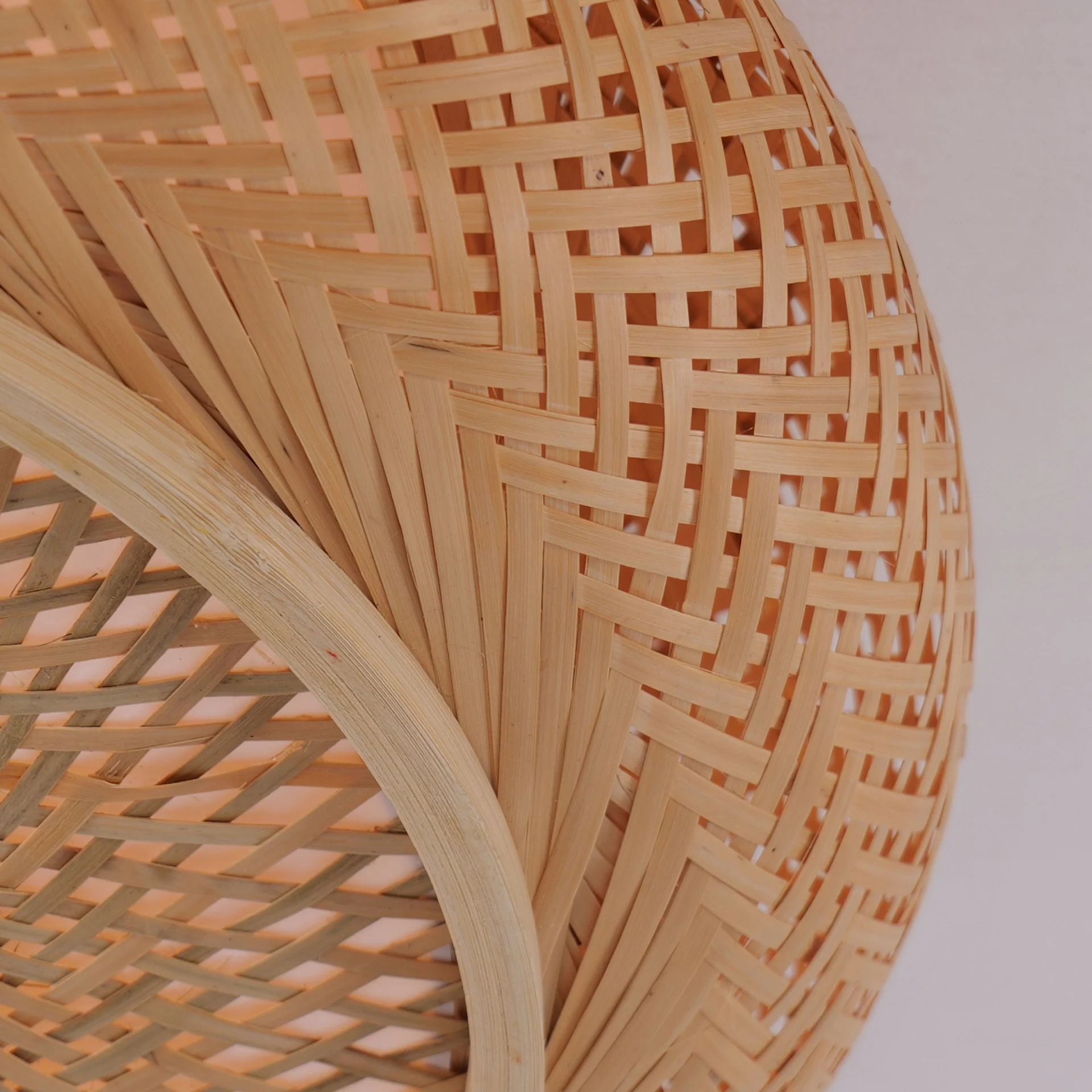 Premium Handwoven Natural Bamboo Pendant Light for Hospitality & Commercial Projects