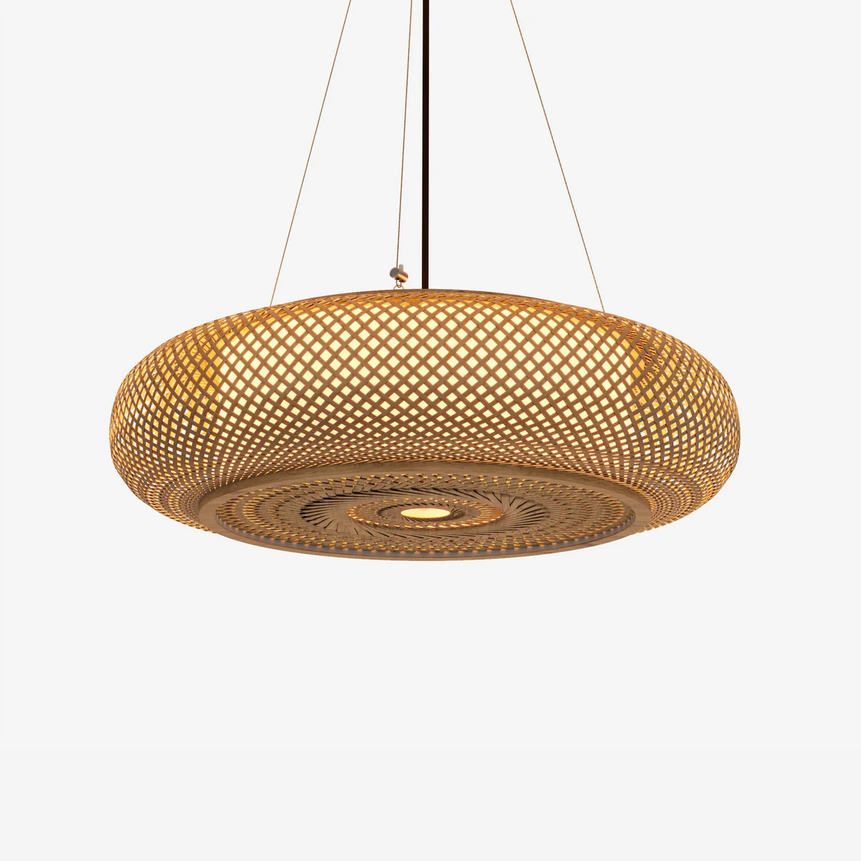 Premium Handwoven Natural Bamboo Pendant Light for Hospitality & Commercial Projects