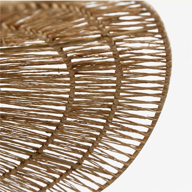 Natural Dome Woven Rattan Pendant Light Handmade Boho Ceiling Lamp
