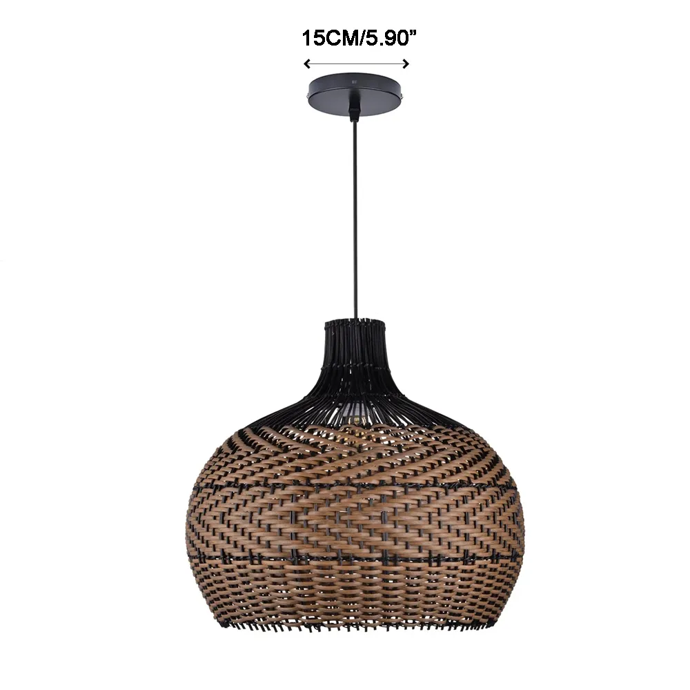 Handwoven Rattan Pendant Light – Modern Boho Wicker Hanging Lamp for Hospitality & Residential Projects