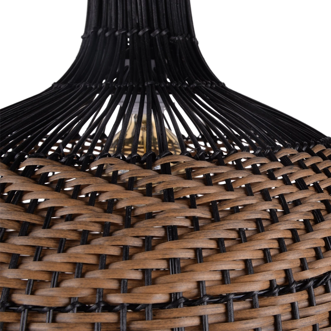 Handwoven Rattan Pendant Light – Modern Boho Wicker Hanging Lamp for Hospitality & Residential Projects