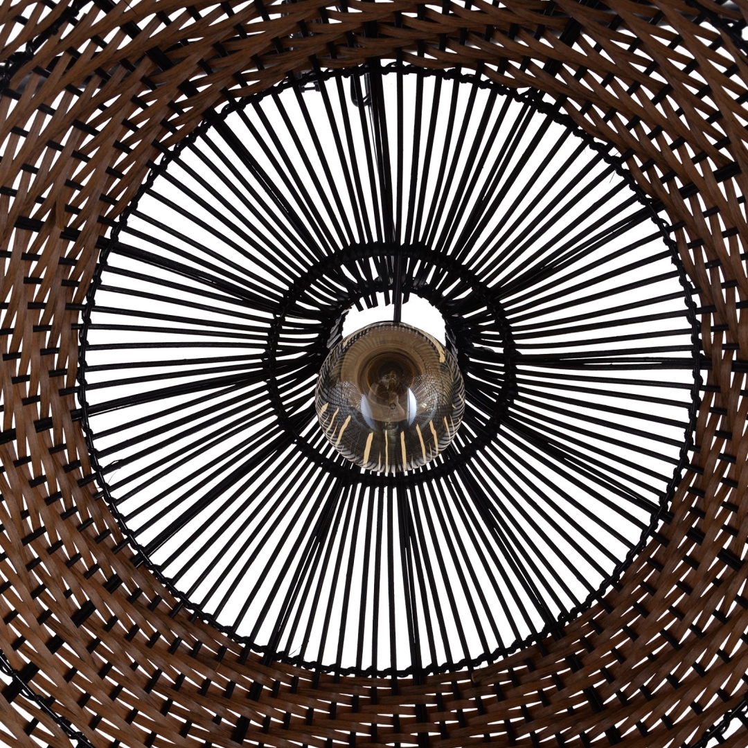 Handwoven Rattan Pendant Light – Modern Boho Wicker Hanging Lamp for Hospitality & Residential Projects