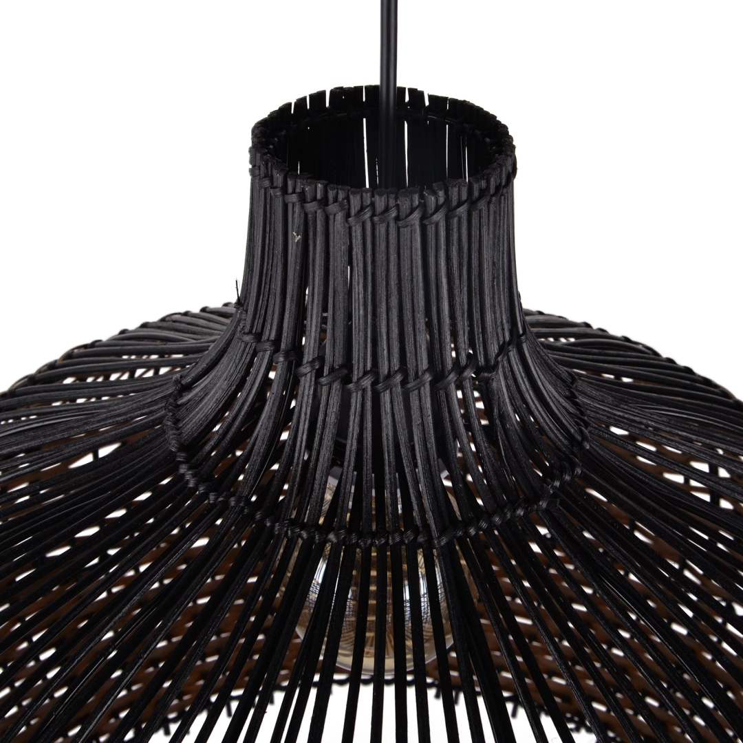 Handwoven Rattan Pendant Light – Modern Boho Wicker Hanging Lamp for Hospitality & Residential Projects