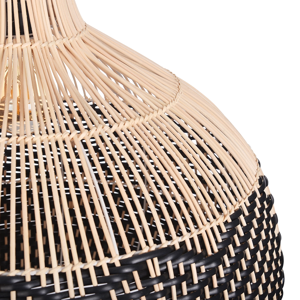 Wabi-Sabi Handwoven Rattan Pendant Light – Contemporary Boho Hanging Ceiling Lamp for Hospitality & Interior Projects