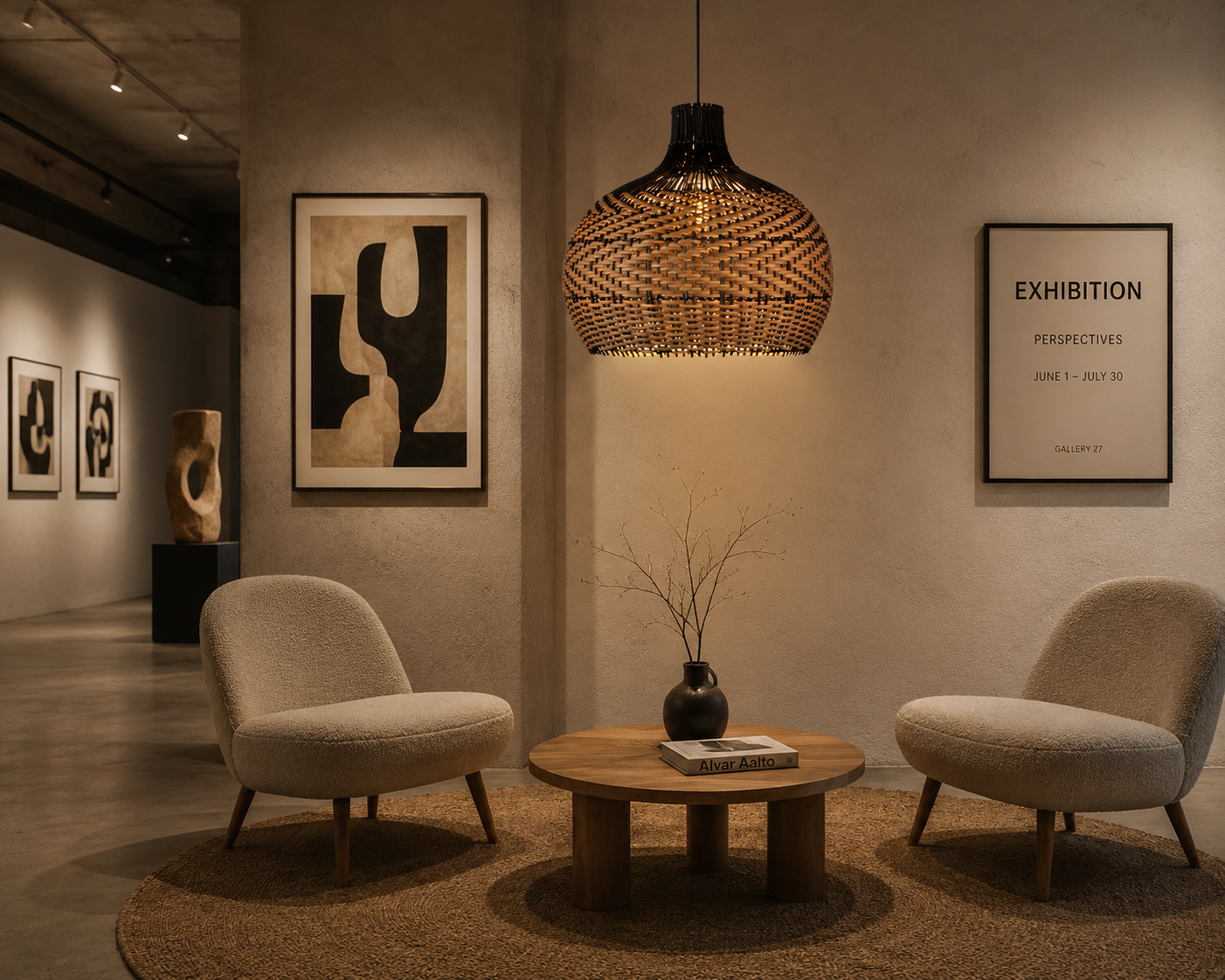 Handwoven Rattan Pendant Light – Modern Boho Wicker Hanging Lamp for Hospitality & Residential Projects
