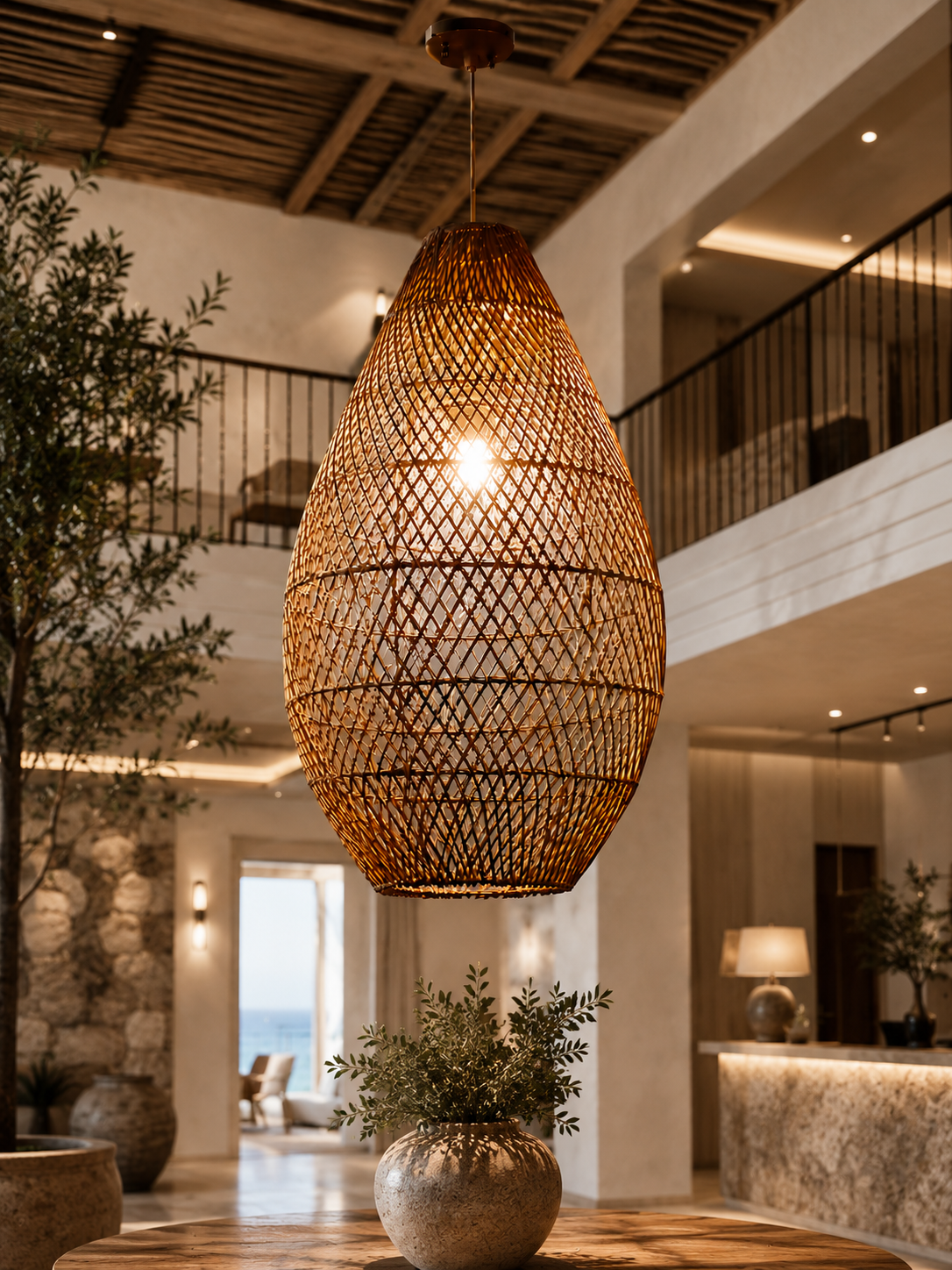 How to Style a Modern Dining Room with Rattan Pendant Lights