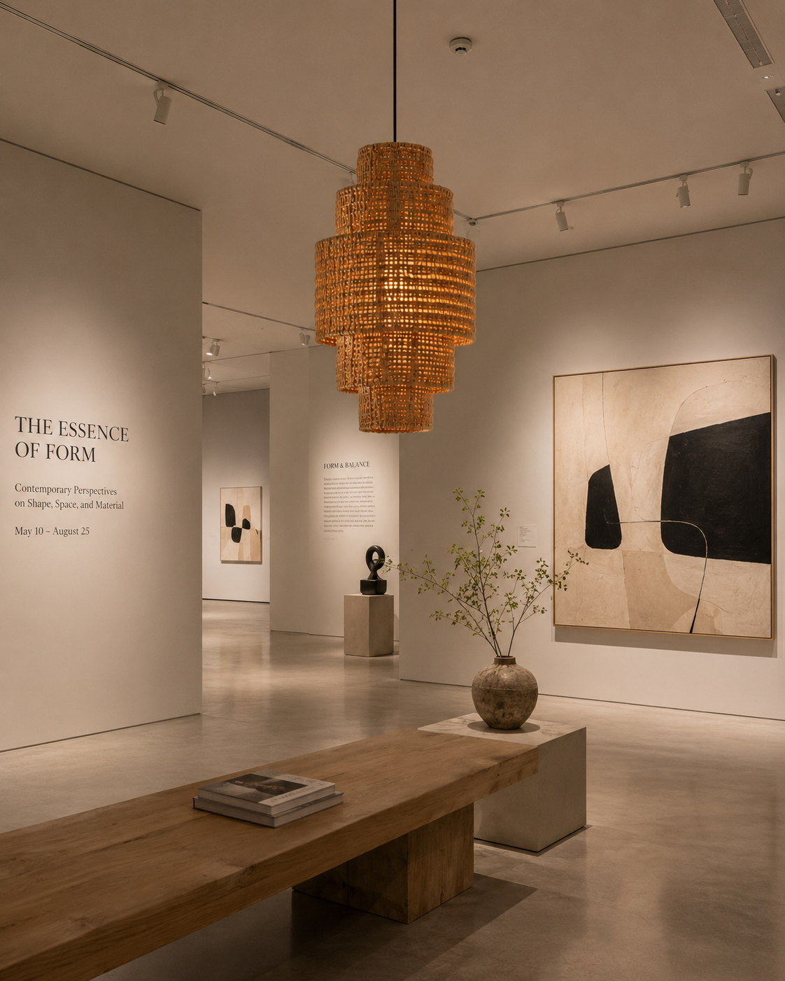 Handwoven Vertical Rattan Pendant Light 30×70cm | Sculptural Wabi-Sabi Hanging Lamp for Hospitality Projects