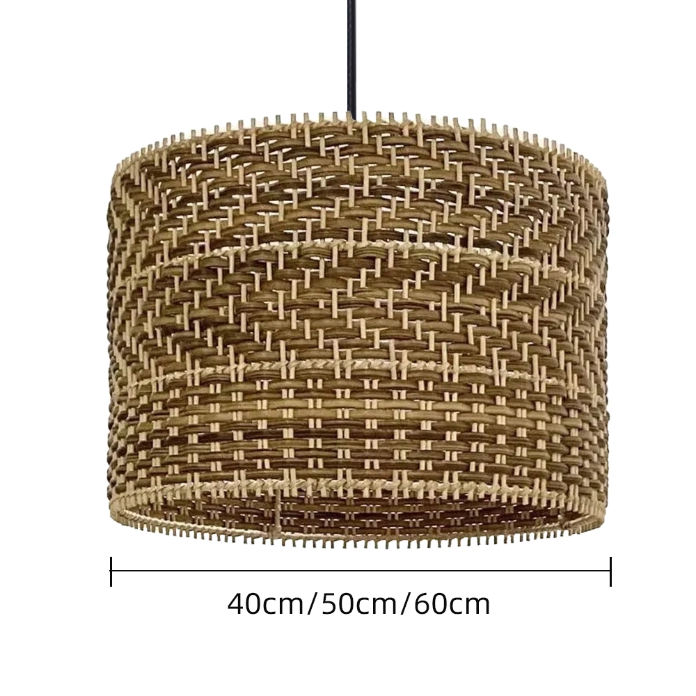 Large Woven Drum Pendant Light – Natural Rattan Ceiling Lamp for Hospitality & Interior Projects