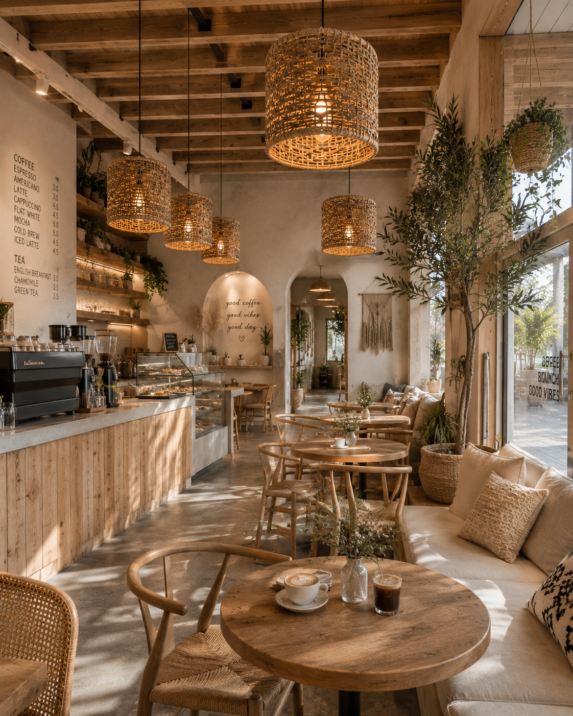 Large Woven Drum Pendant Light – Natural Rattan Ceiling Lamp for Hospitality & Interior Projects
