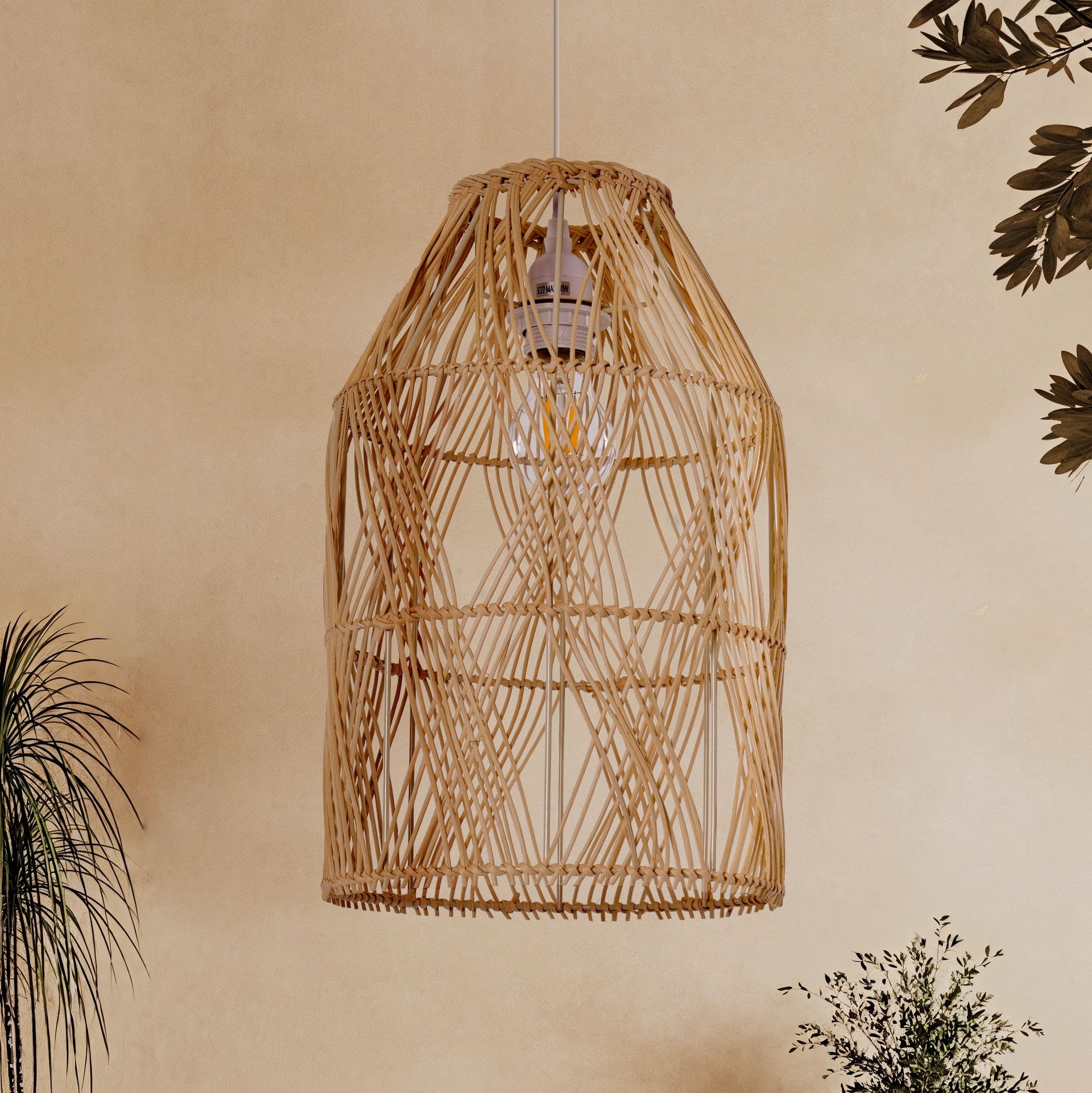 Handwoven Bamboo Pendant Light for Hospitality, Restaurant & Interior Design Projects