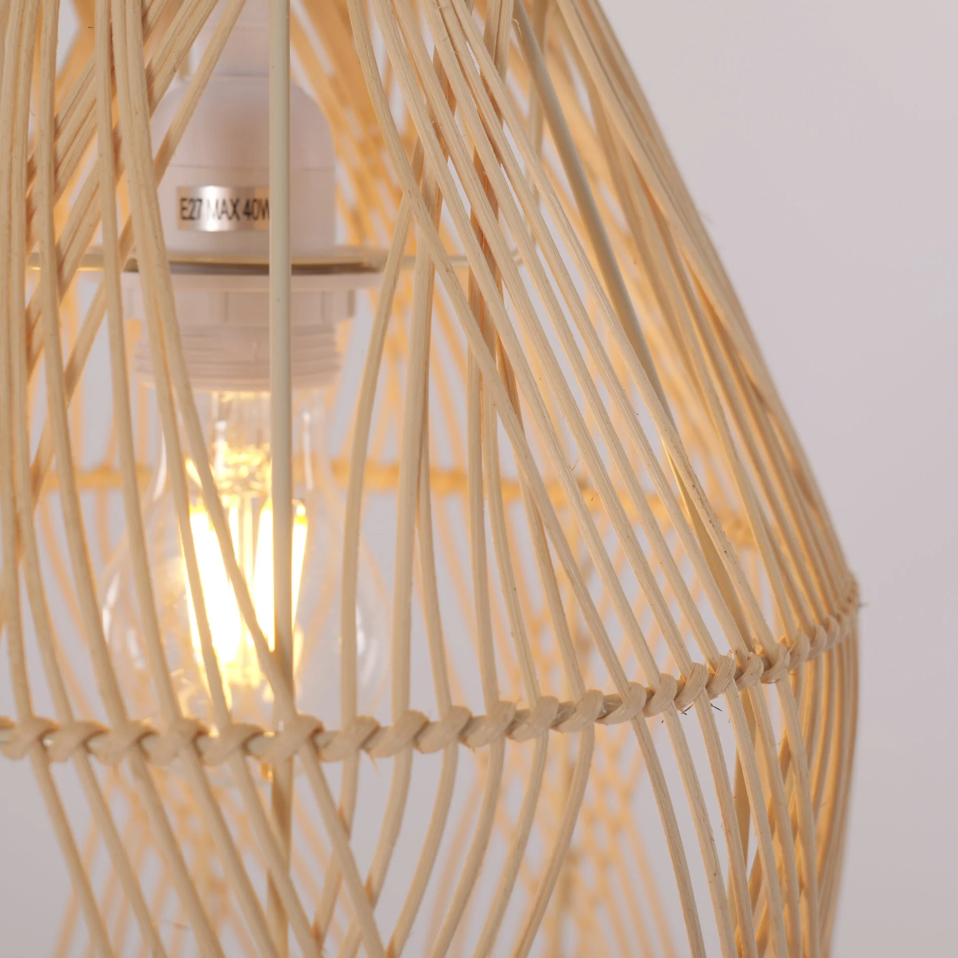 Handwoven Bamboo Pendant Light for Hospitality, Restaurant & Interior Design Projects