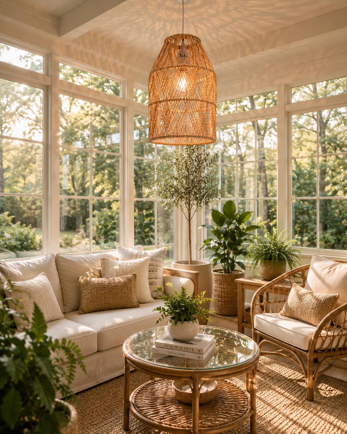 Handwoven Bamboo Pendant Light for Hospitality, Restaurant & Interior Design Projects